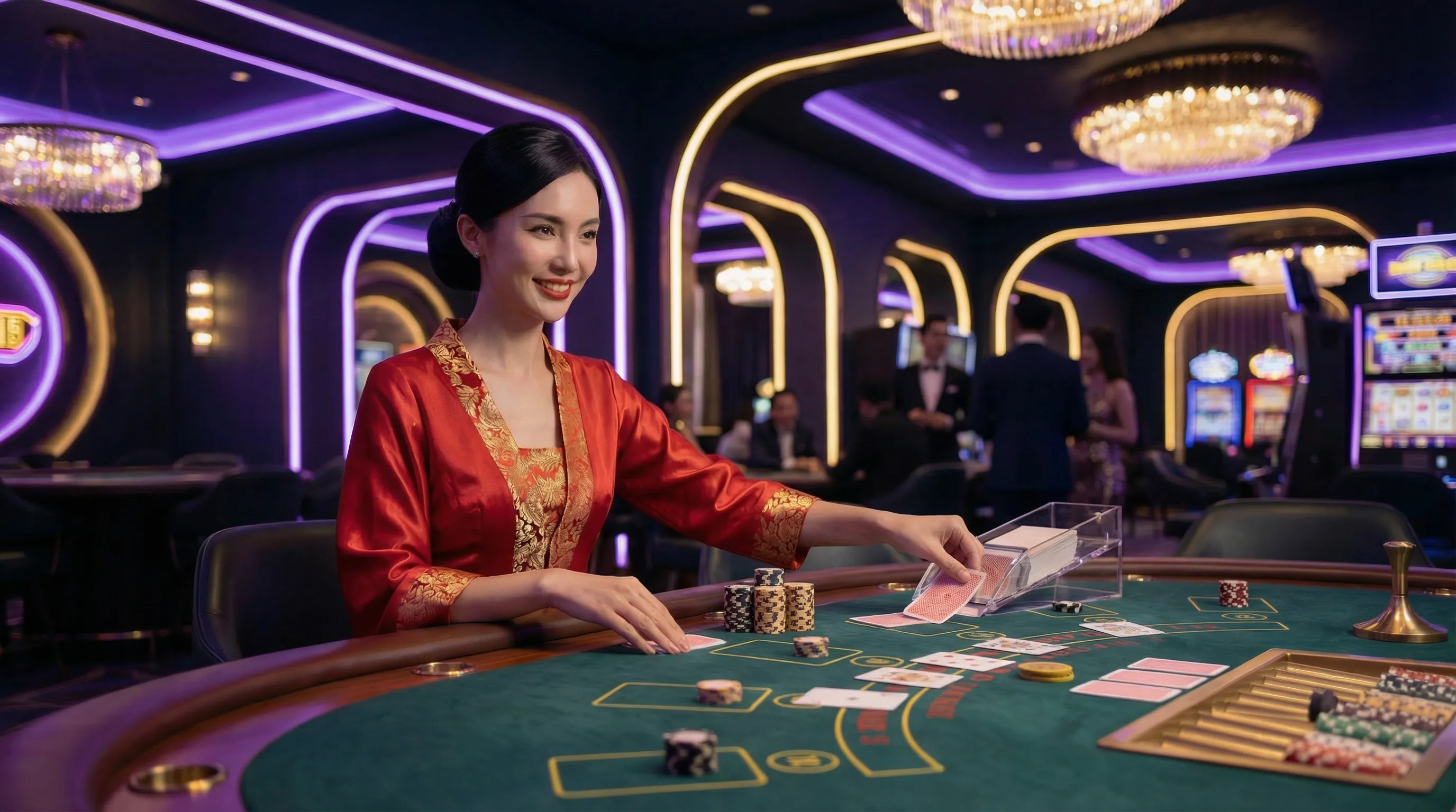 Mesa de bacará onabet entrar com dealer profissional